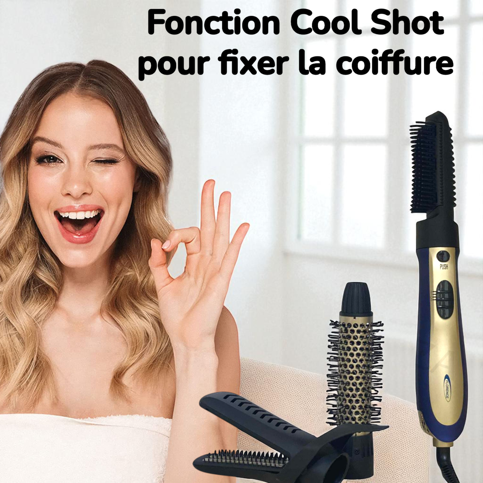 Box 1 : Coffret Cheveux 12 en 1 Florence AG535-S12 - 2200Watts