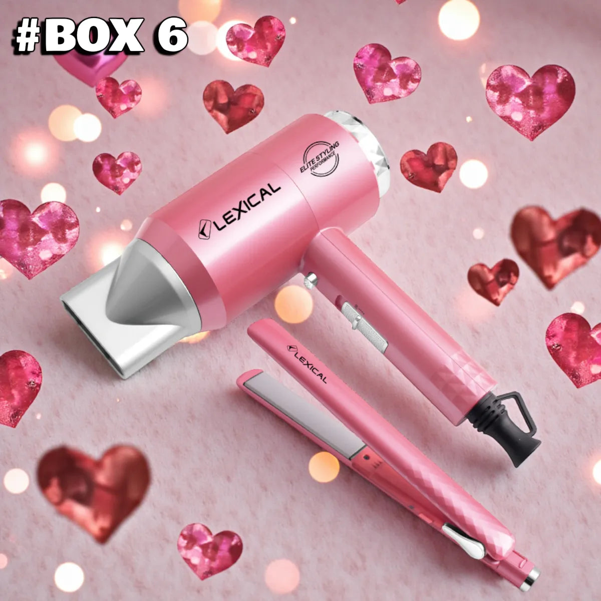 Box 6 :Ensemble Sèche cheveux + Lisseur Lexical LGW-5810