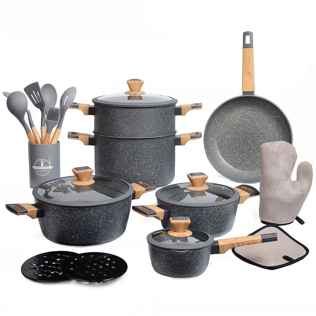 Batterie De Cuisine Sizar 21 Pièces Granite