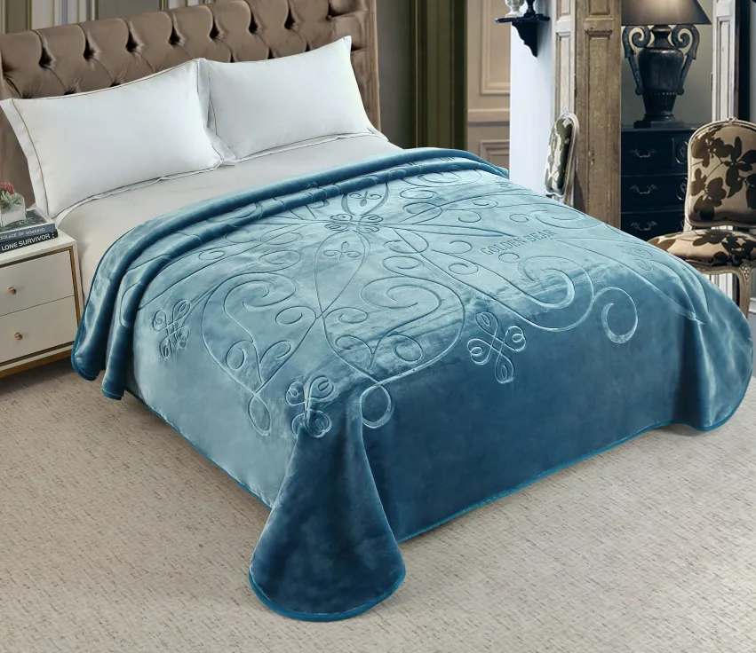 Couverture 2 Places Golden Bir - 7kg- 220/240 - Bleu ciel
