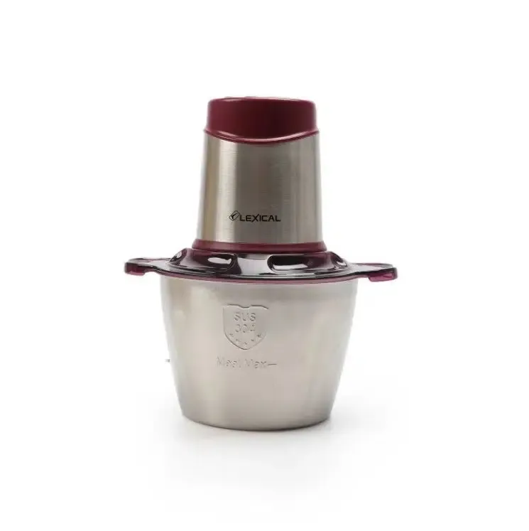 Hachoir électrique Lexcial LCH-1910 - 2 litres - Bol en inox - 4 Lames